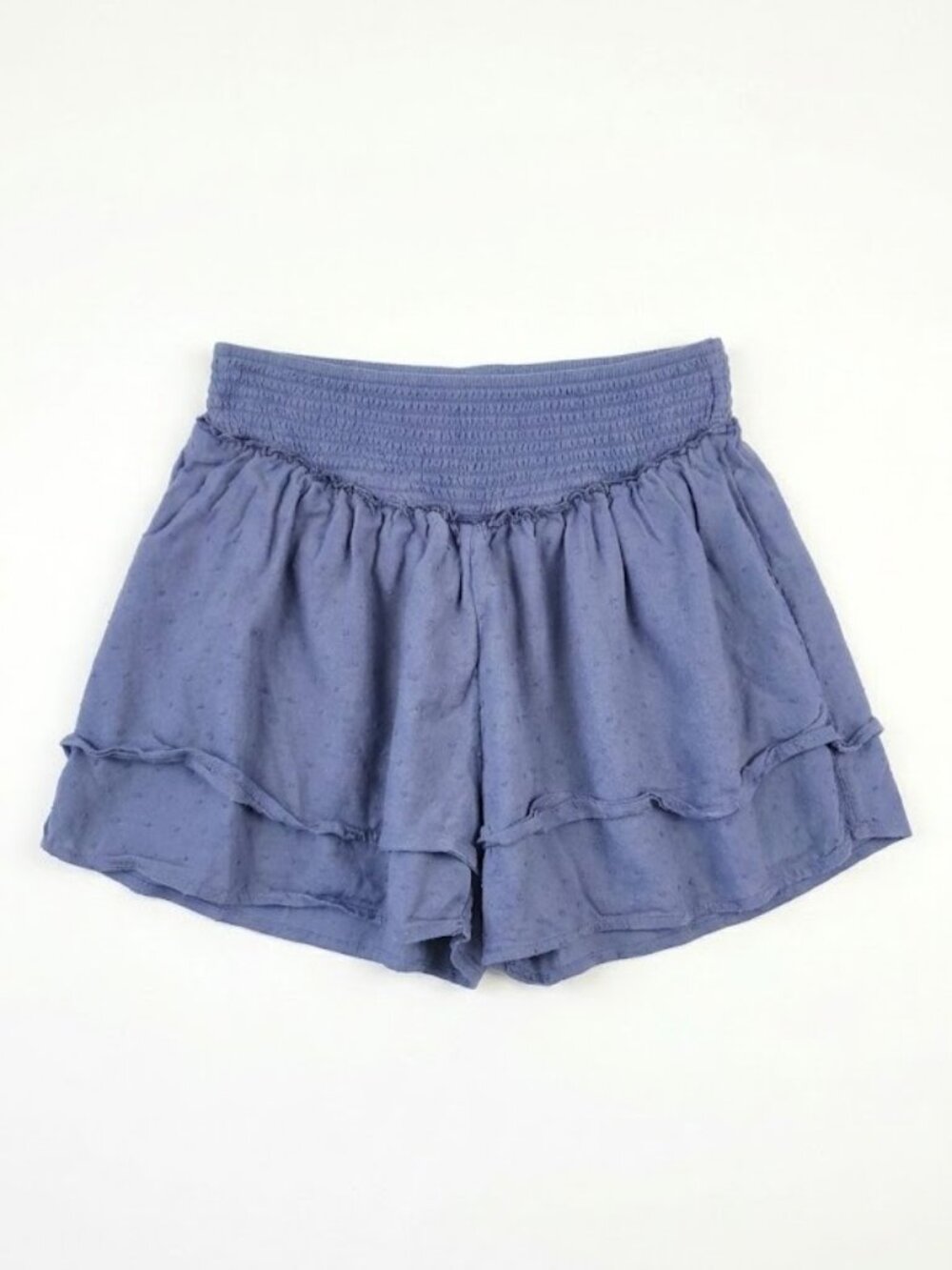 Hollister Smocked Ruffle Ultra High-Rise Skirty Shorts